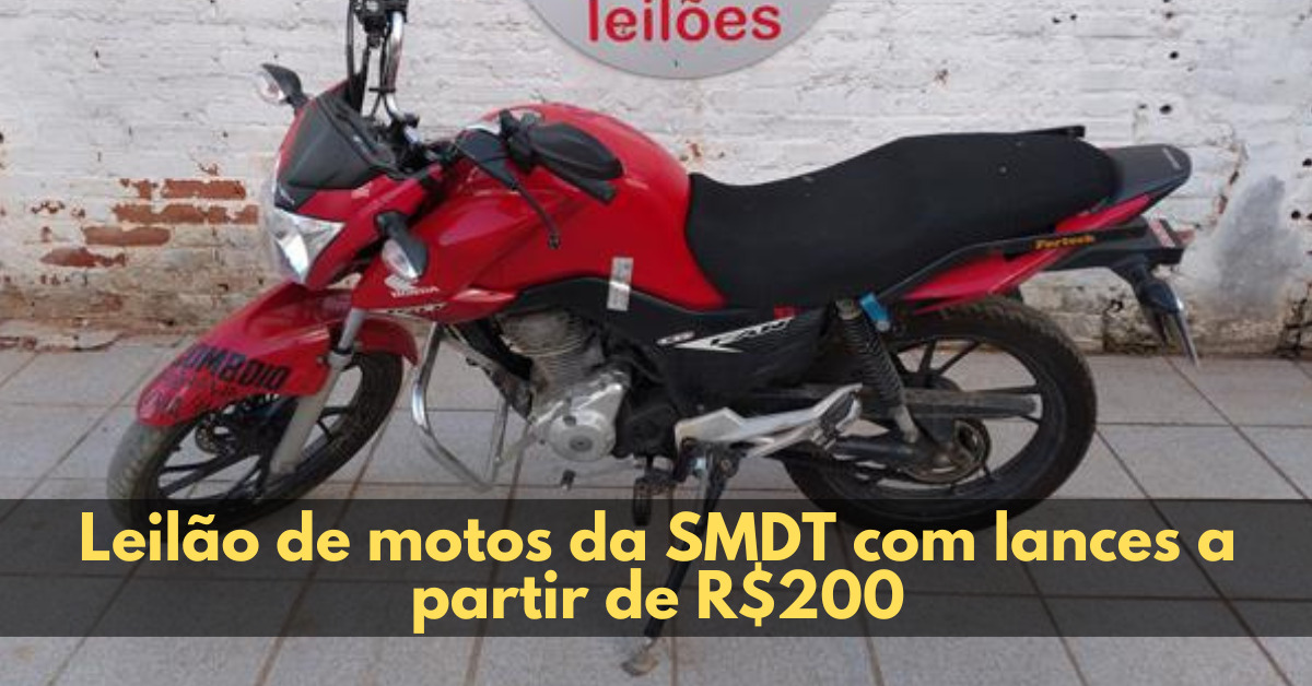 Leilão de motos da SMDT