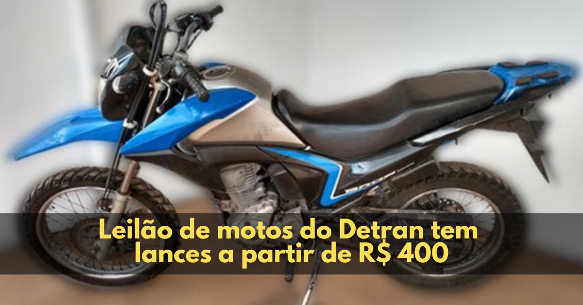 Leilão de motos do Detran tem lances a partir de R$400